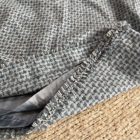 Escada 100% Cashmere Blue Straight Skirt Size 12 - Picture 7 of 8